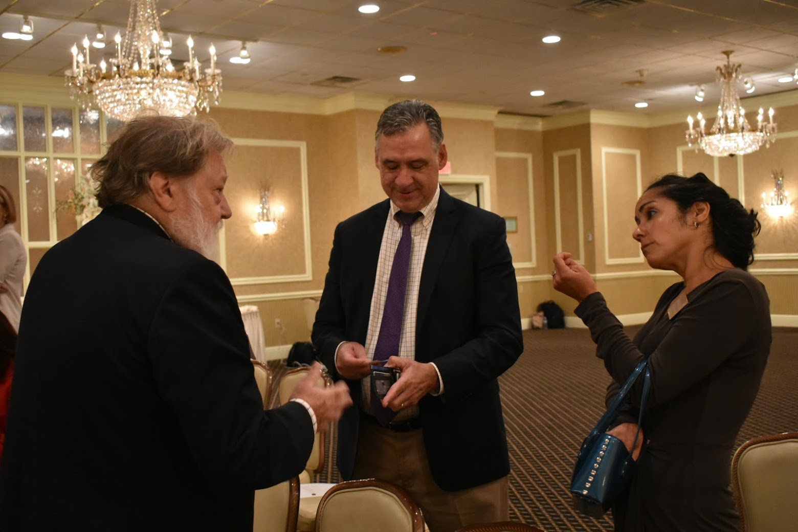Small business owners speak to Advocacy staff after roundtable in Poughkeepsie, New York