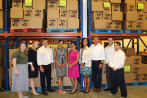 Advocacy staff pitches in at the Food Bank of Northeast Arkansas.