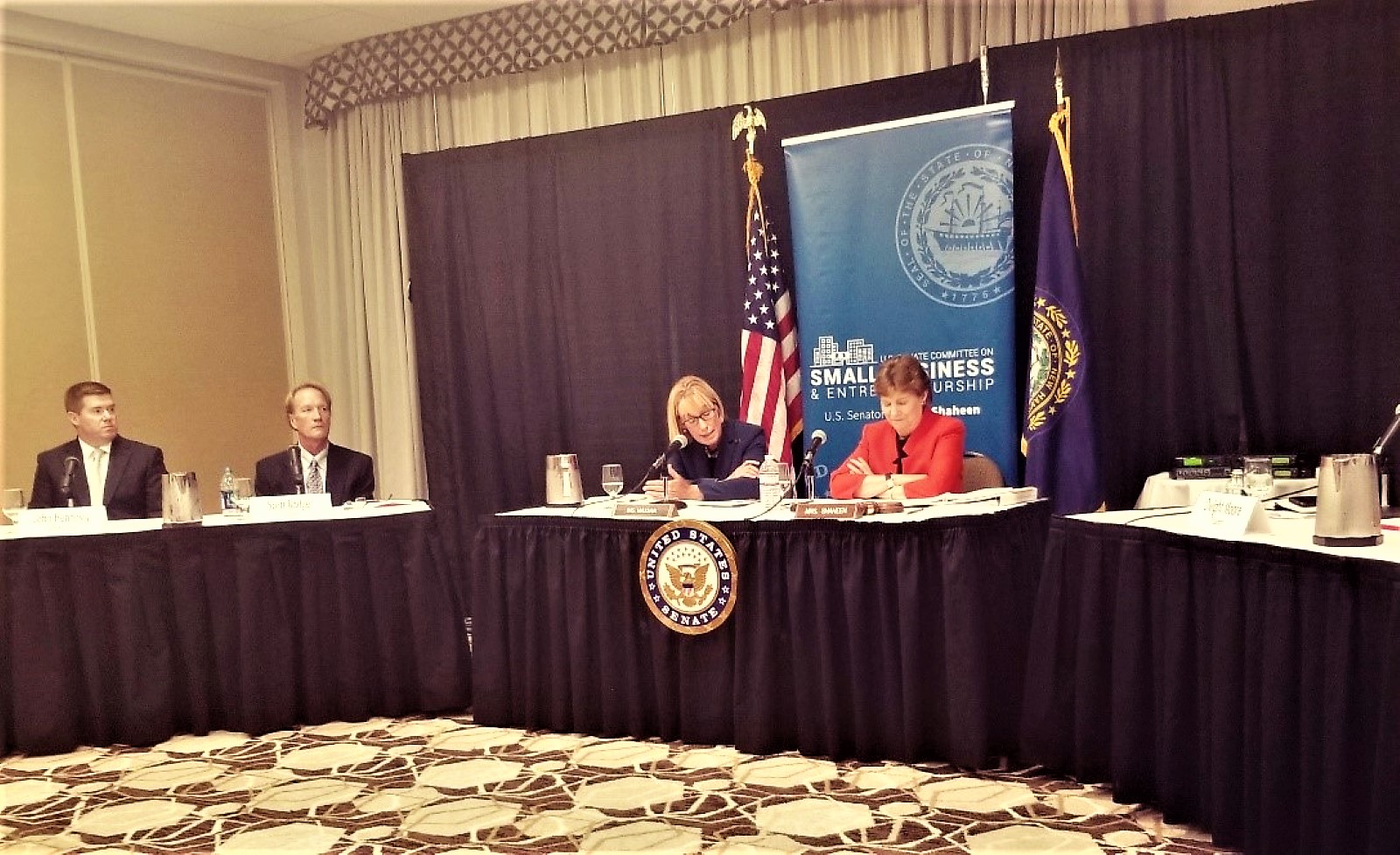 Senators Jeanne Shaheen and Maggie Hassan of New Hampshire participate in a Small Business and Entrepreneurship Committee field hearing.