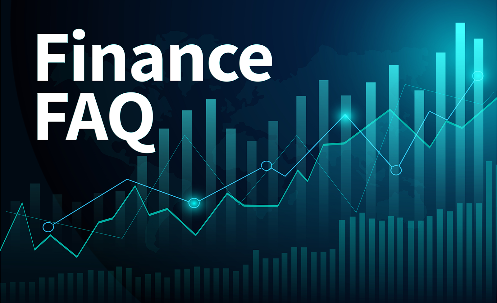 Finance FAQ- A digital image of a bar graph