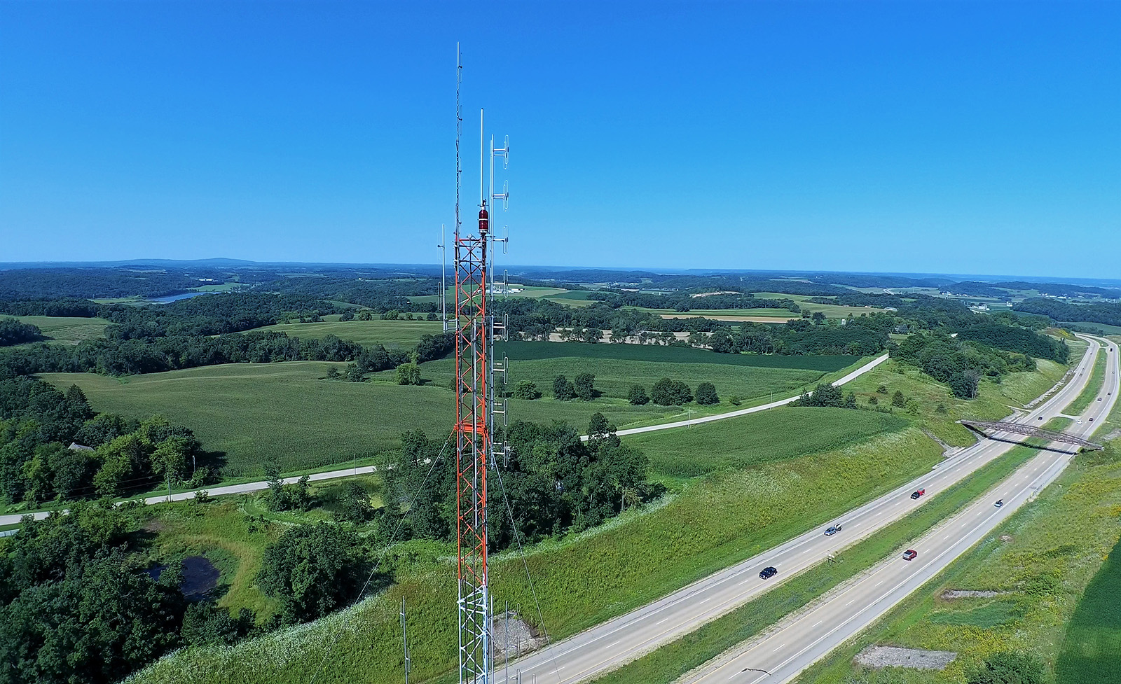 Broadband Infrastructure- Telecom Tower - Detailed Aerial Inspec