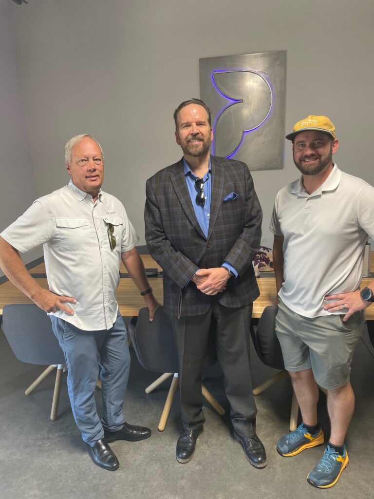 Site visit with Pattern Labs in Erie, Colorado. From left to right- Tim Heaton, Region 8 Advocate John Hart, and Matt Fedick.