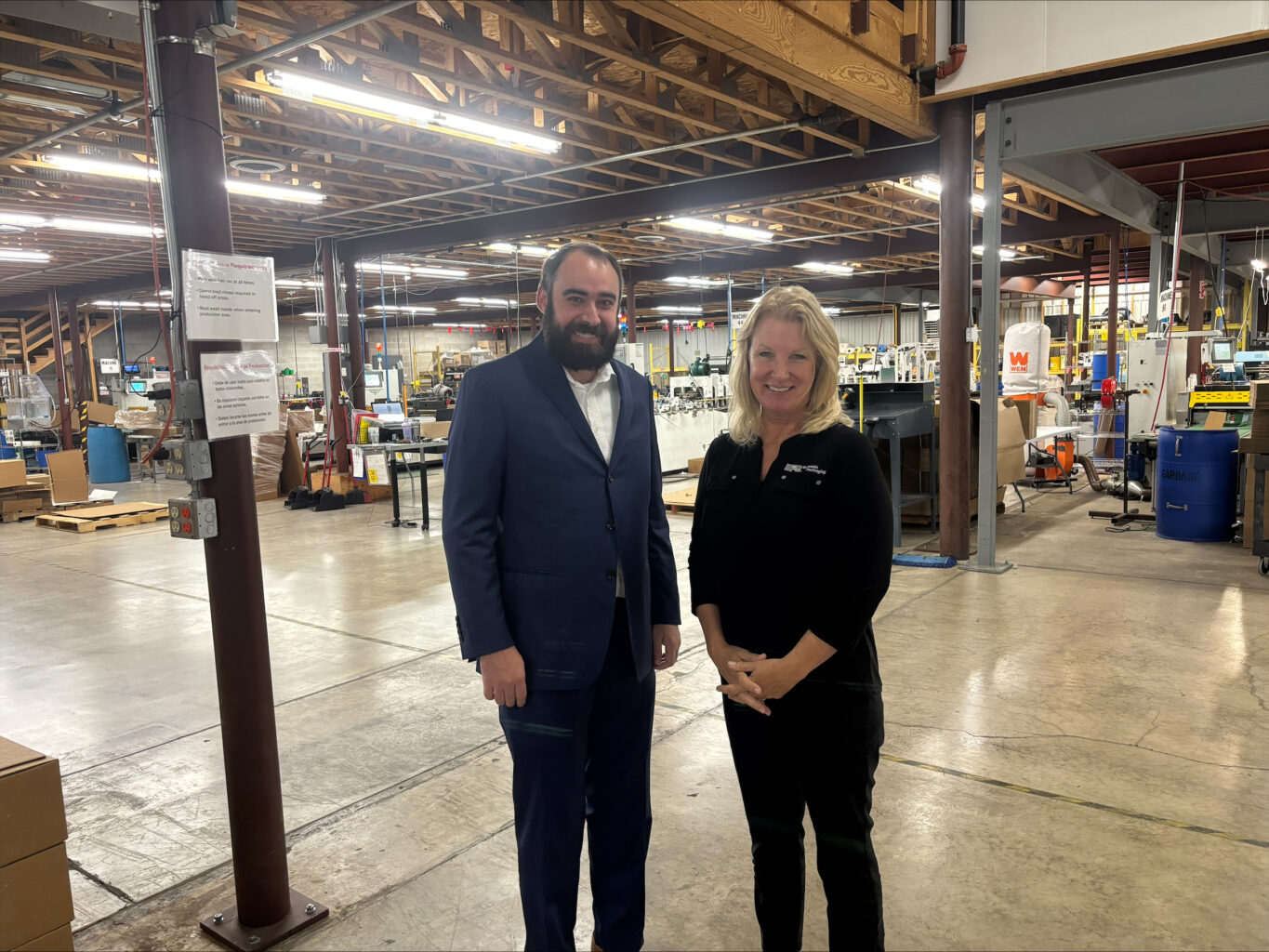 Andrew Coffield and CEO of Reynolds Packaging Lisa Reynolds