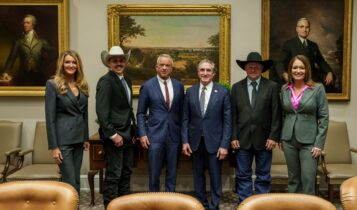 Hayden with secretaries - Trent Staggs